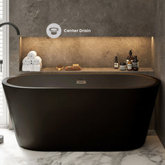 Swiss Madison Claire 60" Freestanding Bathtub in Matte Black