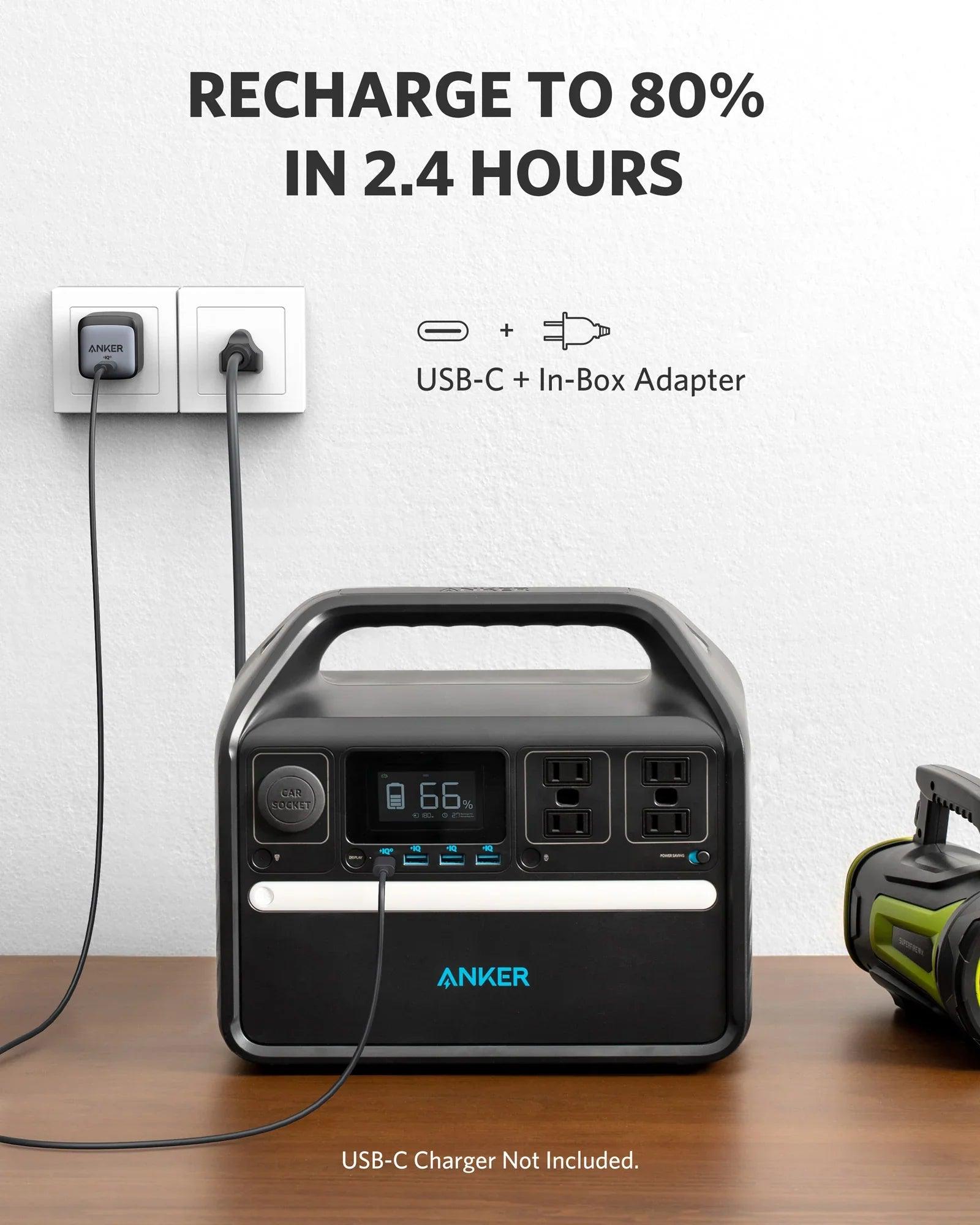 Anker SOLIX 536 Portable Power Station Solar Generator (508Wh｜500W) - Green Vista Living