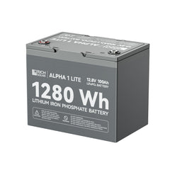 ALPHA 1 LITE | 12V 100Ah LiFePO4 Battery | Lightweight 12V Lithium Battery for RVs, Trailers, Vans, Boats, Off-Grid | 4,000 Lifetime Cycles | Best Value - Green Vista Living