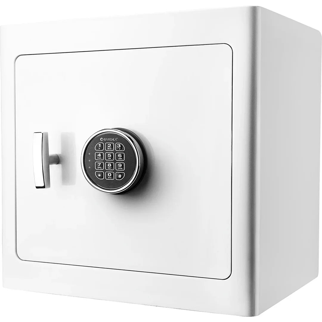 Barska 1.01 Cu. ft Keypad Fireproof Jewelry Safe, White