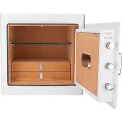 Barska 1.01 Cu. ft Keypad Fireproof Jewelry Safe, White