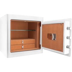 Barska 1.01 Cu. ft Keypad Fireproof Jewelry Safe, White