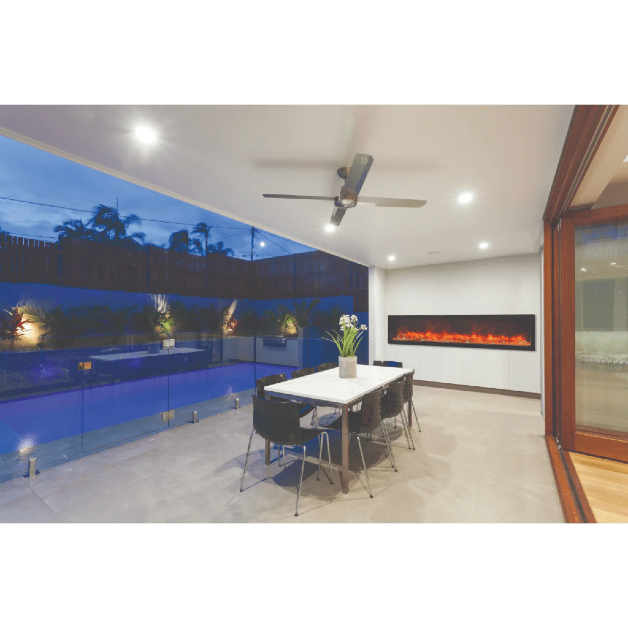 Amantii 40" Panorama Deep Lumina Indoor or Outdoor Electric Fireplace - Green Vista Living