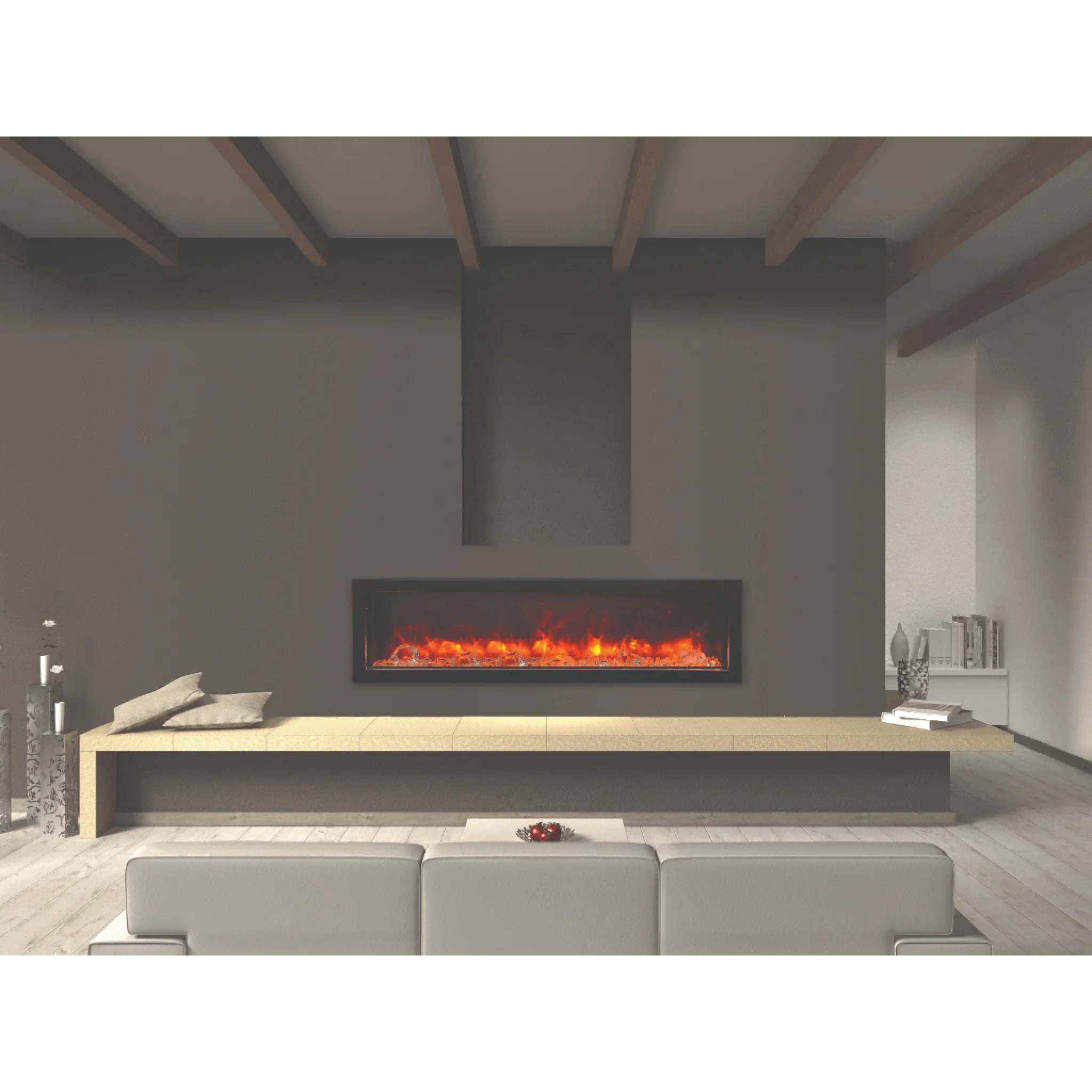 Amantii 40" Panorama Deep Lumina Indoor or Outdoor Electric Fireplace - Green Vista Living