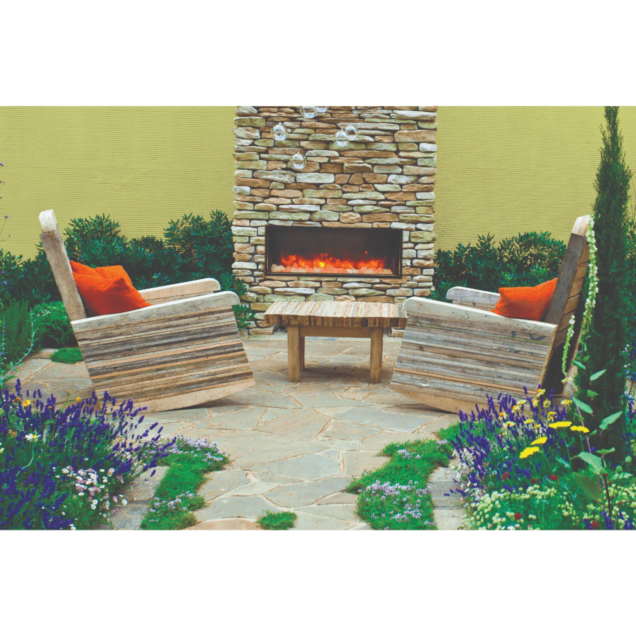 Amantii 40" Panorama Deep Lumina Indoor or Outdoor Electric Fireplace - Green Vista Living
