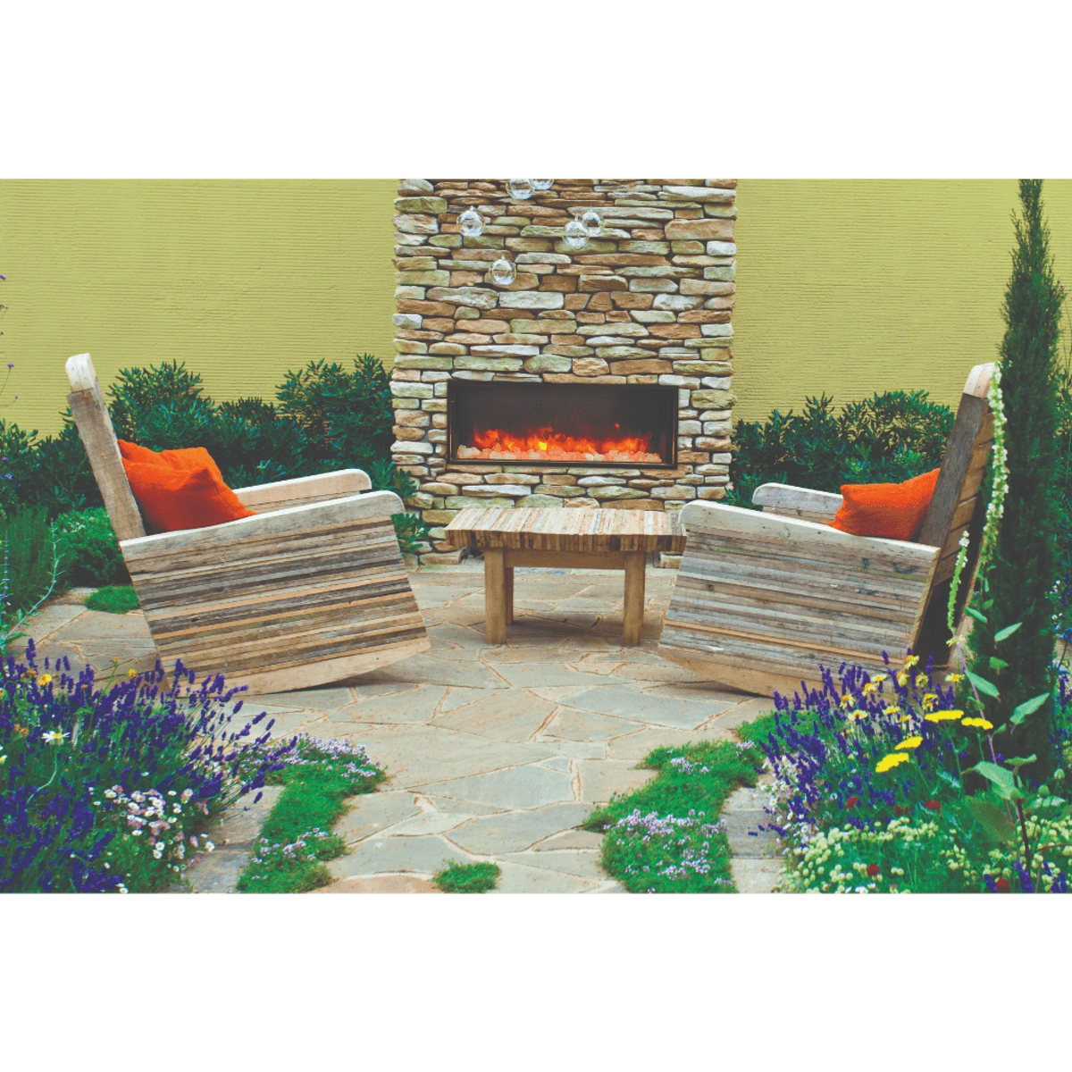 Amantii 40" Panorama Deep Lumina Indoor or Outdoor Electric Fireplace - Green Vista Living