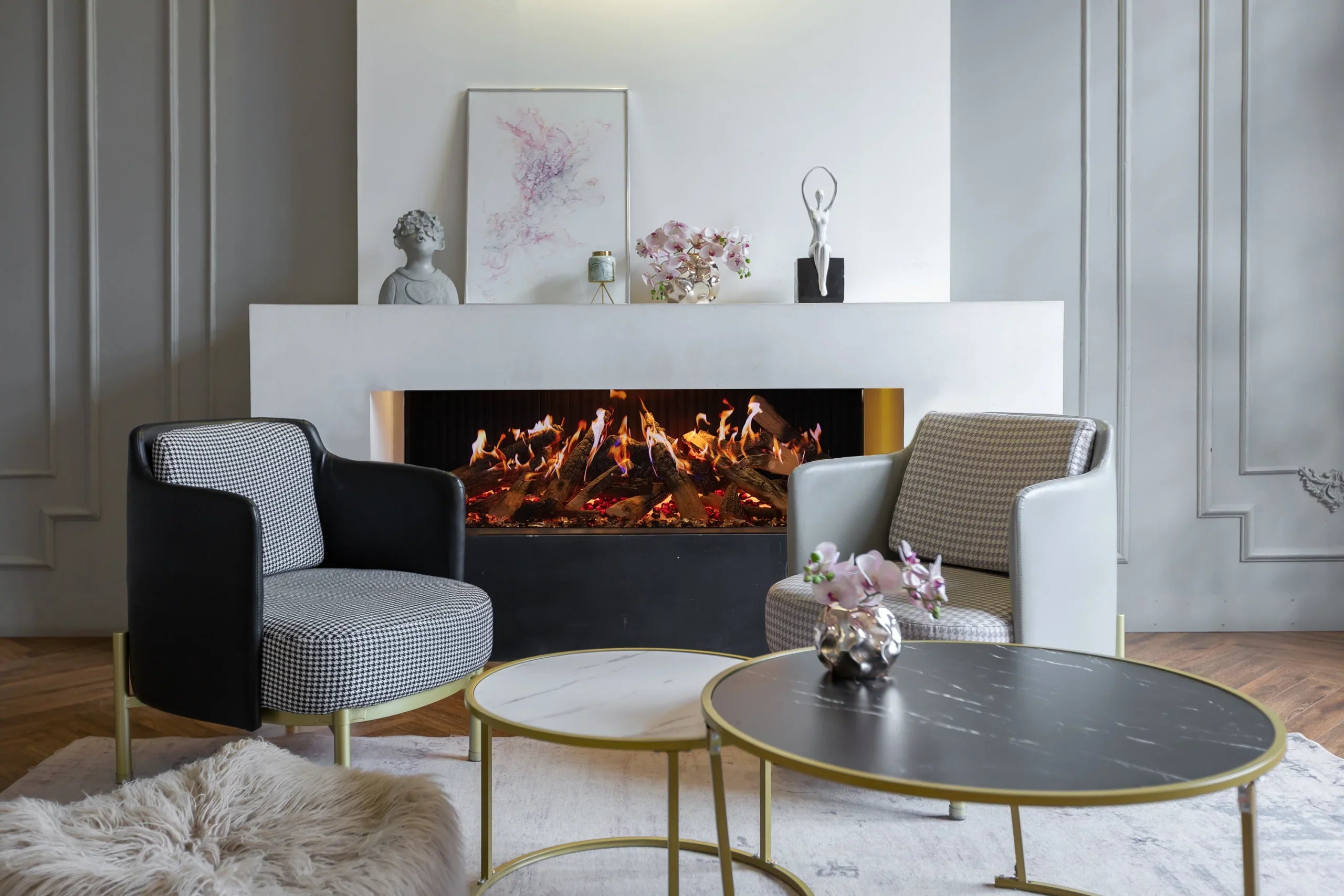 Amantii Signature MultiView Holo 55" 3-Sided Indoor Electric Fireplace - Green Vista Living
