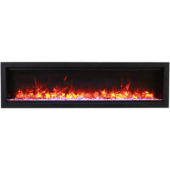 Amantii Symmetry Lumina 34" Indoor/Outdoor Smart Built-in Electric Fireplace with LED Logset