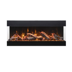 Amantii Tru View Bespoke 55" Three-Sided Indoor/Outdoor Electric Fireplace with Smart Control and Bluetooth