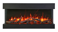 Amantii 30 inch Remii CLASSIC-SLIM-30 Steel Surround Classic Extra Slim Built In Electric Fireplace