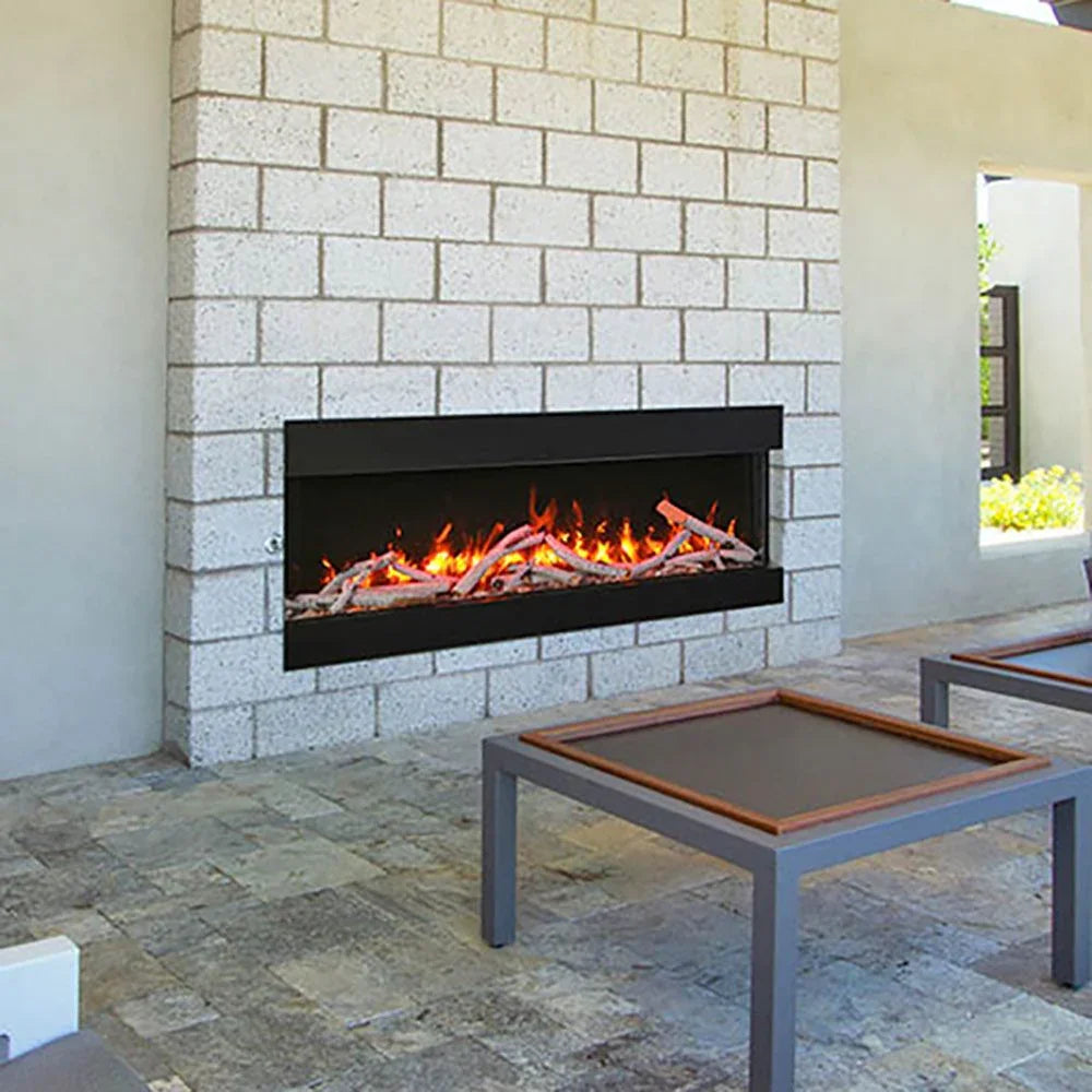 Remii 50-BAY-SLIM Indoor/Outdoor 50 inch 3 Sided Electric Fireplace - Green Vista Living