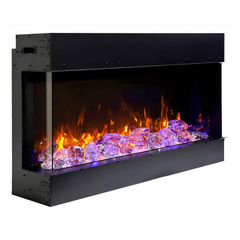 Remii 50-BAY-SLIM Indoor/Outdoor 50 inch 3 Sided Electric Fireplace - Green Vista Living