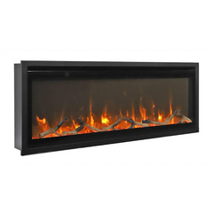 Remii 55 inch Steel Surround Deep Built-in linear Indoor Outdoor Electric Fireplace - Green Vista Living