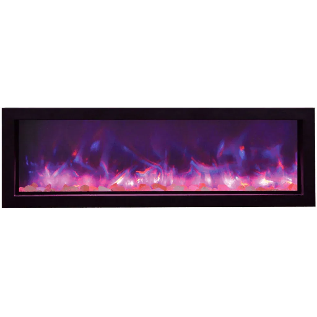 Remii 55 inch Steel Surround Deep Built-in linear Indoor Outdoor Electric Fireplace - Green Vista Living