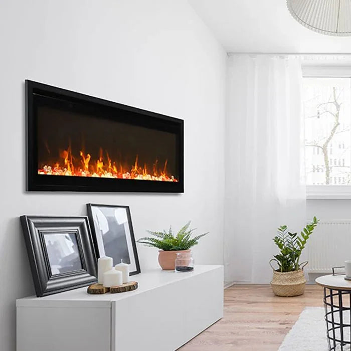 Remi Extra Tall 45 Inch Indoor / Outdoor Electric Fireplace - Green Vista Living