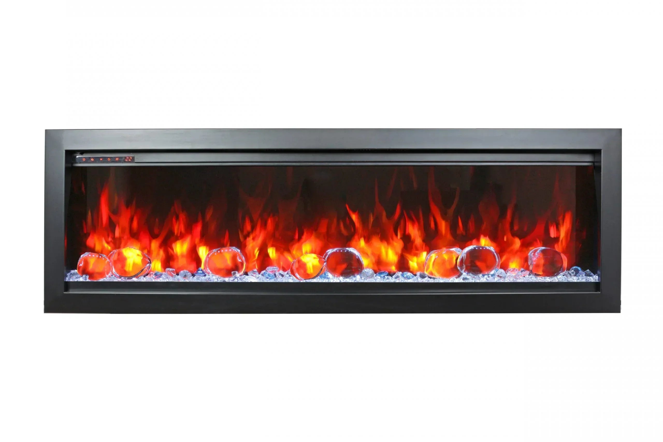 Remi Extra Tall 45 Inch Indoor / Outdoor Electric Fireplace - Green Vista Living