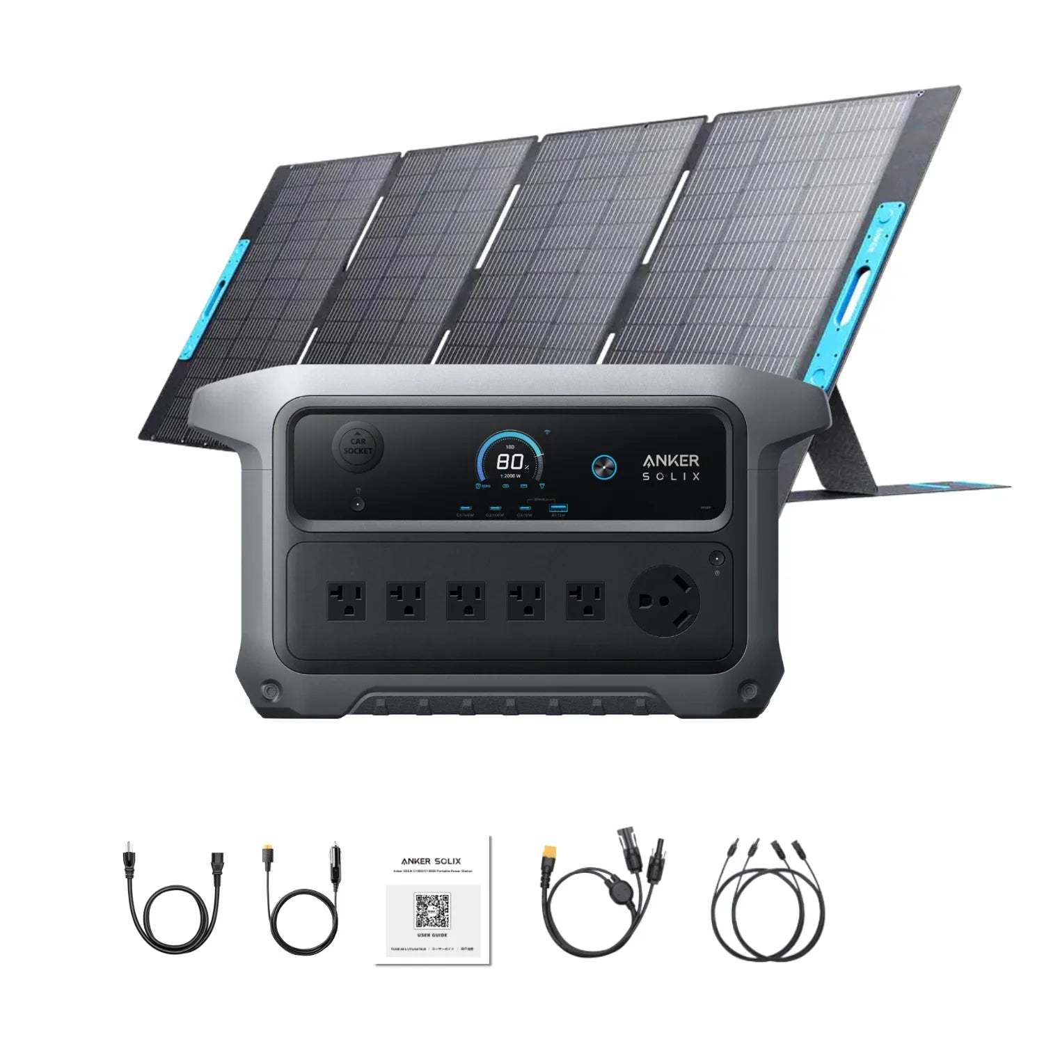 Anker SOLIX C2000 Gen 2 Portable Power Station | 2048Wh | 2400W | 800W Solar Input - Green Vista Living