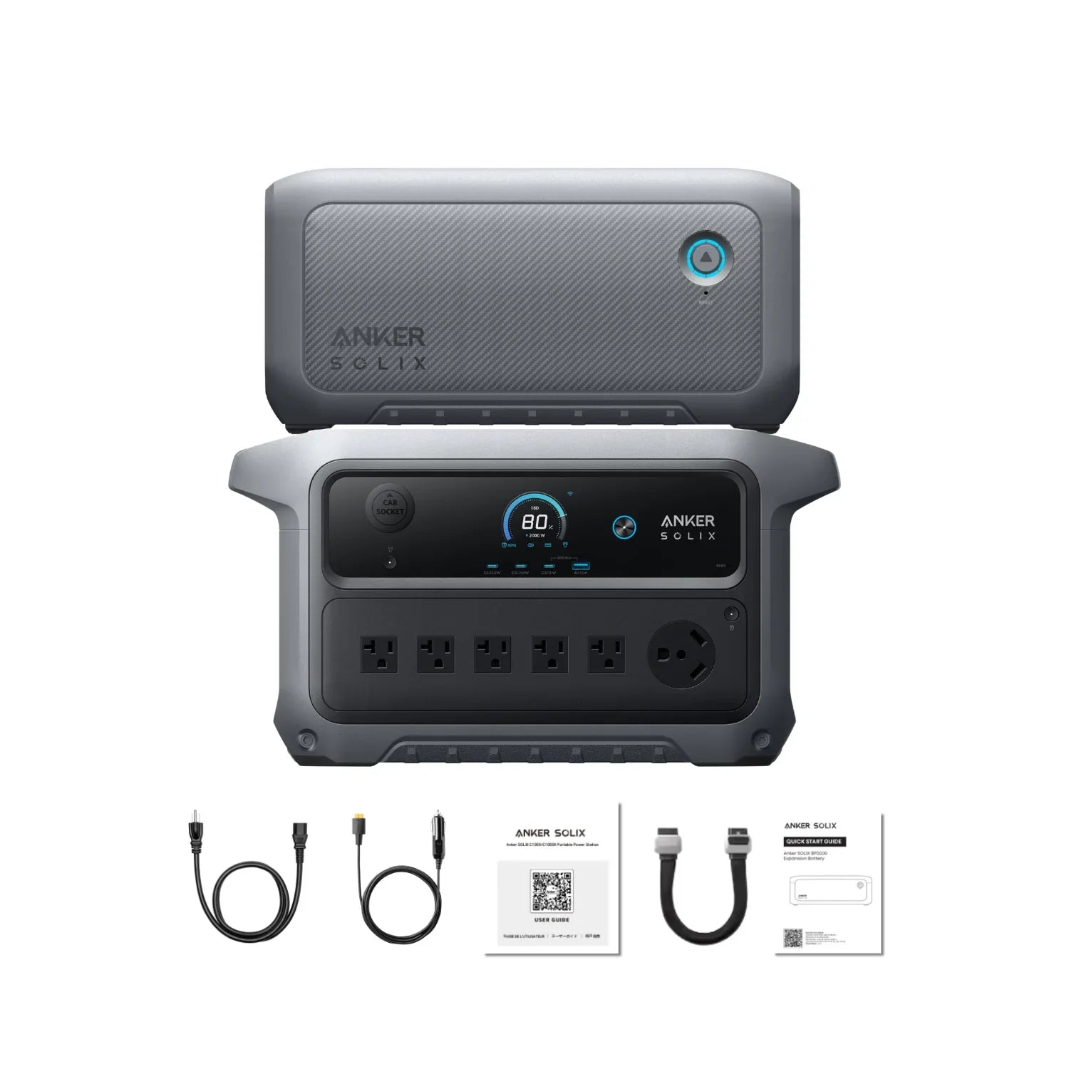 Anker SOLIX C2000 Gen 2 Portable Power Station | 2048Wh | 2400W | 800W Solar Input - Green Vista Living