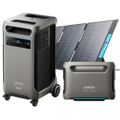 Anker SOLIX F3800 Plus Portable Power Station + Extra Battery + 400W Solar Panel (With a Free Anker SOLIX F3800 Plus Protective Cover Bag) - Green Vista Living