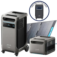 Anker SOLIX F3800 Plus Portable Power Station + Extra Battery + 400W Solar Panel (With a Free Anker SOLIX F3800 Plus Protective Cover Bag) - Green Vista Living