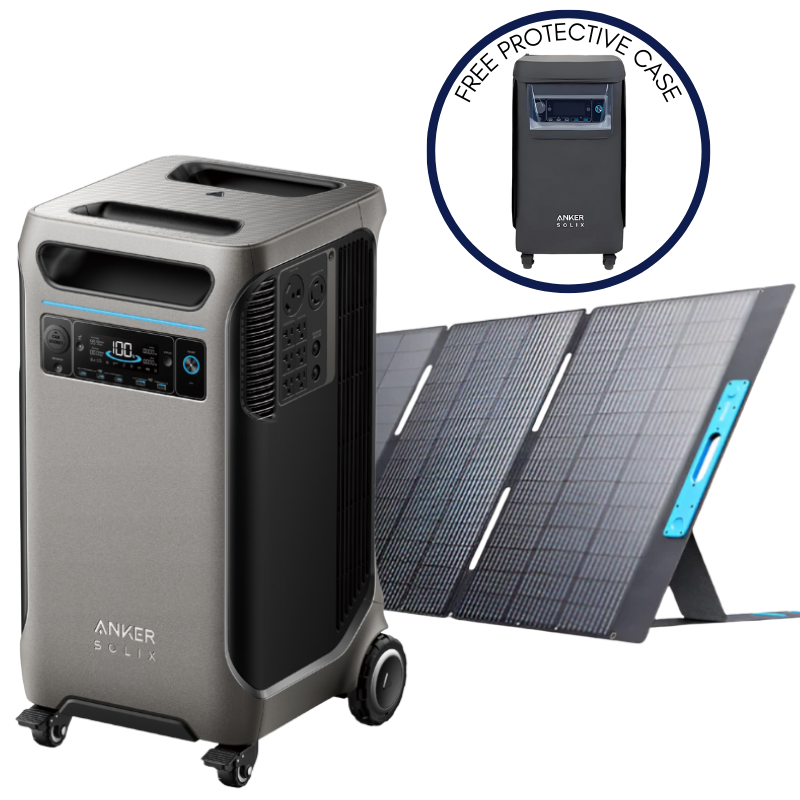 Anker SOLIX F3800 Solar Generator Kits (With a Free Anker SOLIX F3800 Protective Cover Bag)