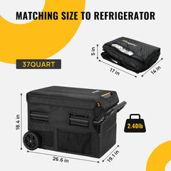 BougeRV CRD35 37 Quart Dual Zone Fridge Insulated Protective Cover