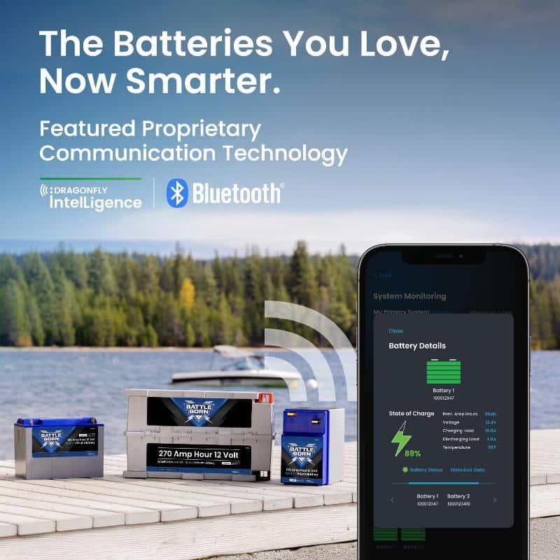 Battle Born 100Ah 12V GC2 Smart LiFePO4 Deep Cycle Battery - Green Vista Living