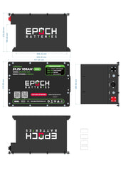 Epoch 48V 105Ah MINI - Lithium (LiFePO4) Golf Cart Battery - Complete Kit - Green Vista Living