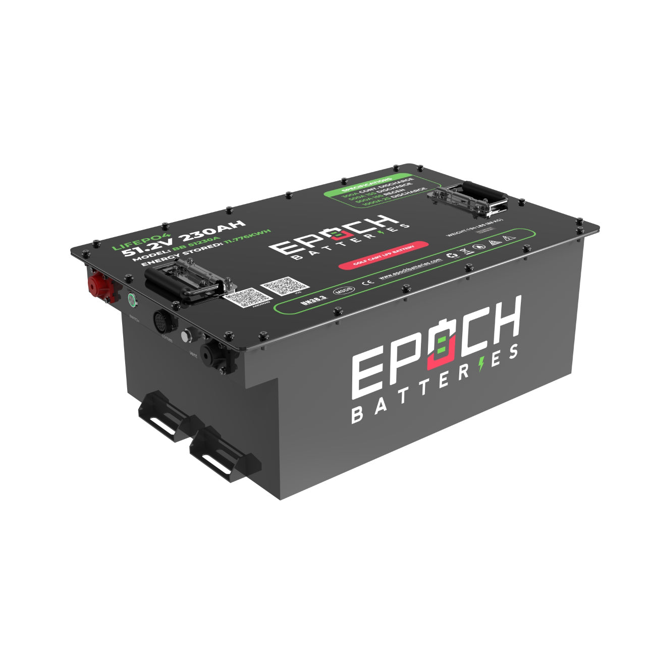 Epoch 48V 230Ah - LiMax Series - Lithium (LiFePO4) Golf Cart Battery - Complete Kit Epoch Batteries