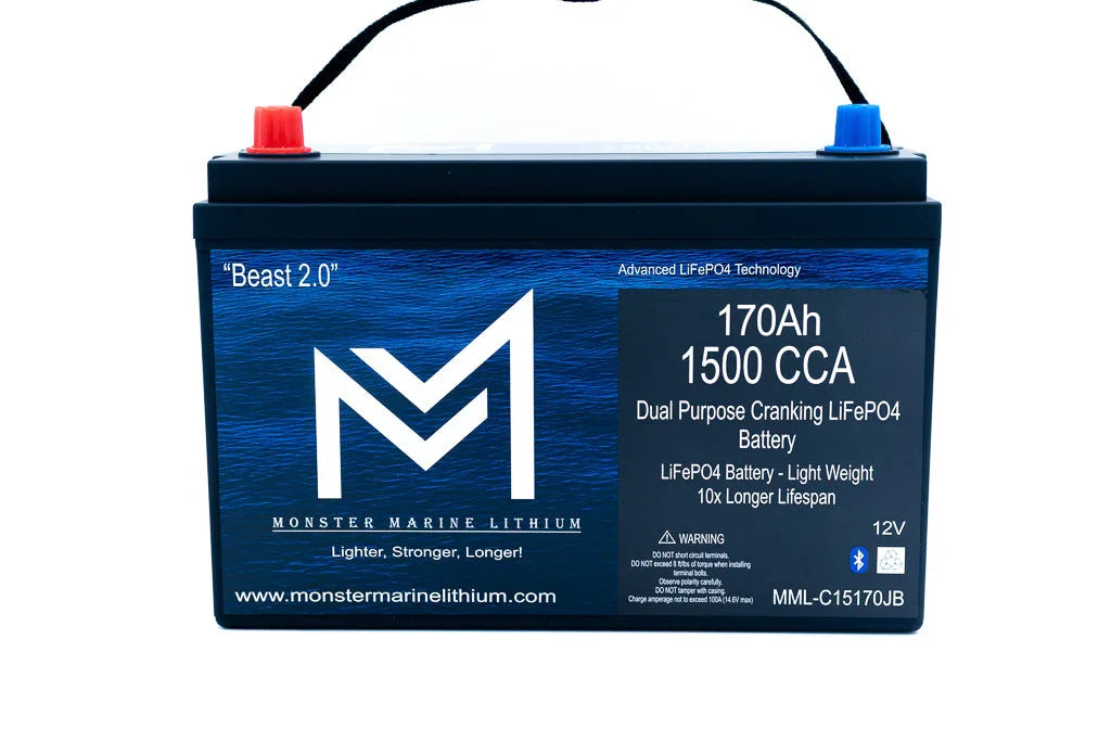 1500 CCA 170AH Dual Purpose Cranking Lithium Beast 2.0 Bluetooth - Green Vista Living