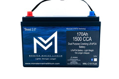 1500 CCA 170AH Dual Purpose Cranking Lithium Beast 2.0 Bluetooth - Green Vista Living