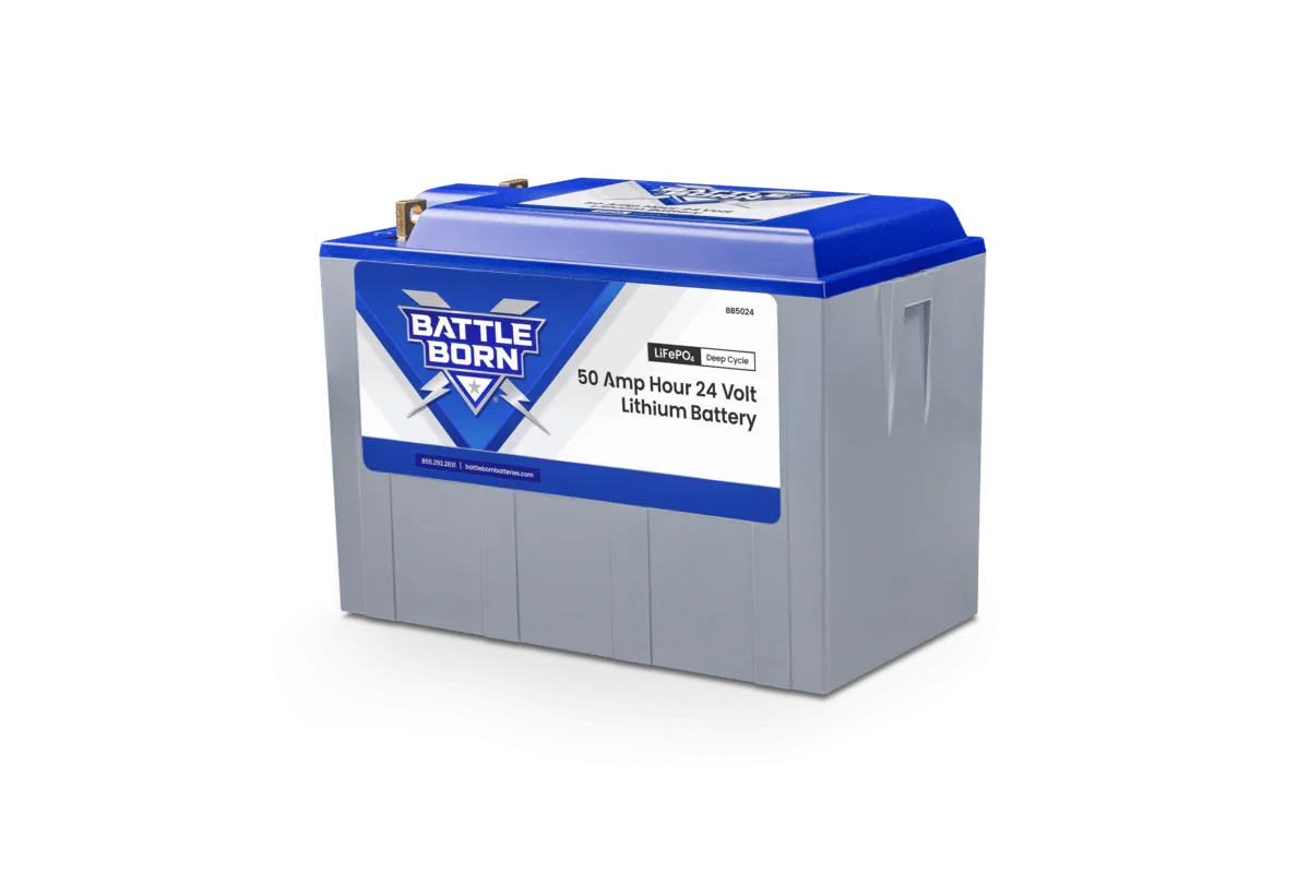 Battle Born 50Ah 24V LiFePO4 Deep Cycle Battery - Green Vista Living