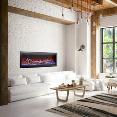 Amantii Symmetry Bespoke 60 Inch  Indoor or Outdoor Built-In Electric Fireplace