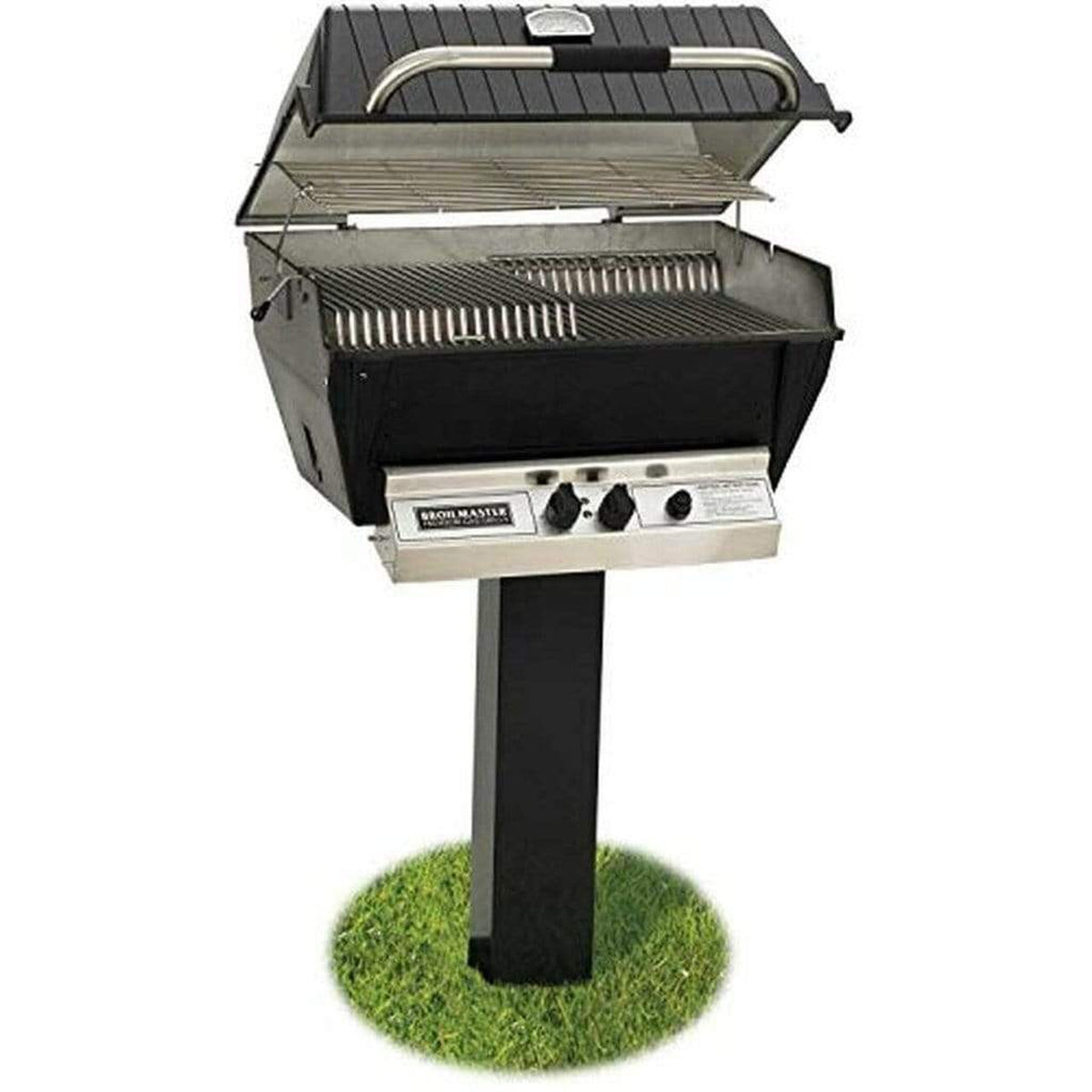 Broilmaster P3X Premium Propane Gas Grill With 48" Black Painted Steel In-Ground Post