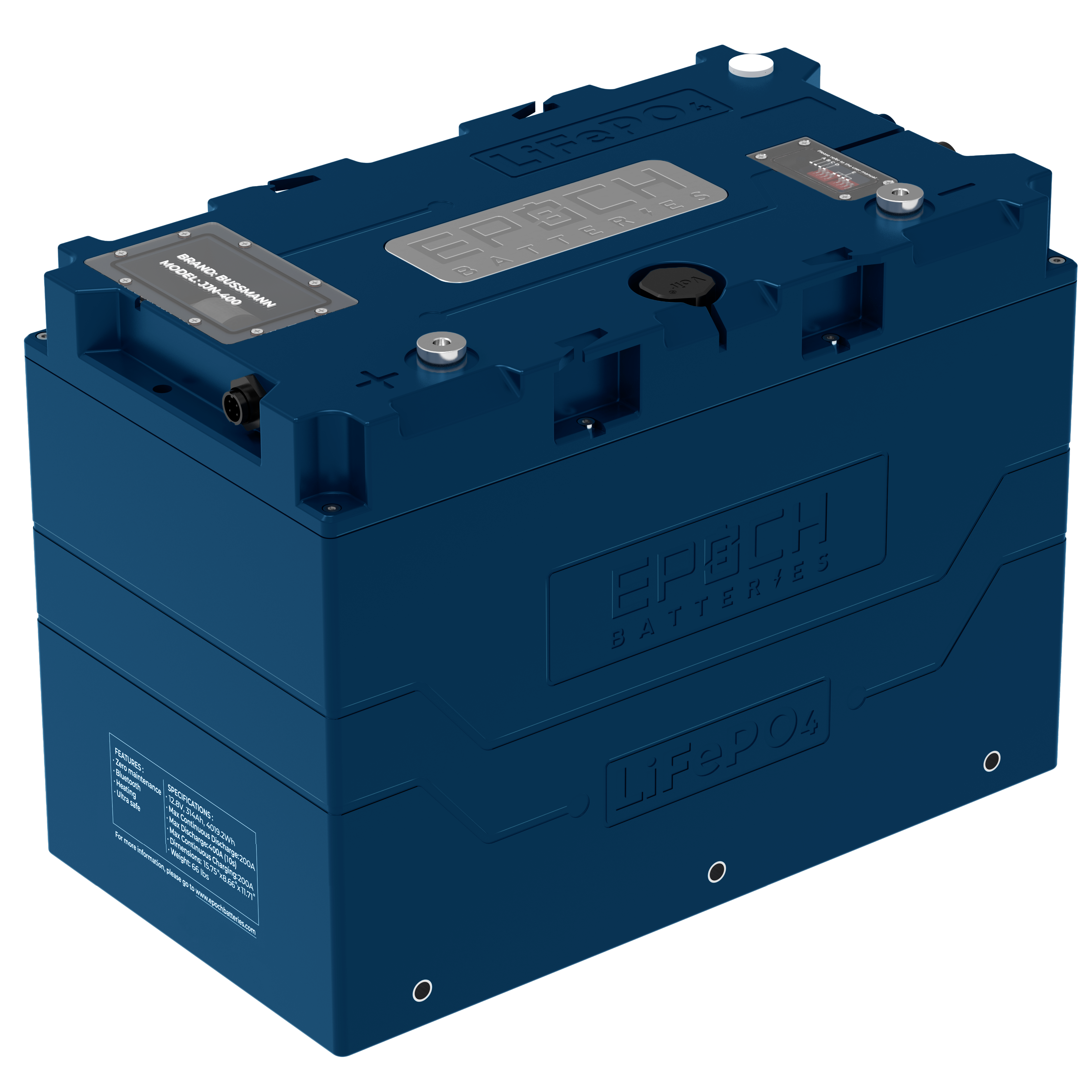Epoch Batteries 12V 314Ah V2-T Elite Series - Heated & Bluetooth & Victron Comms LiFePO4 Battery Epoch Batteries