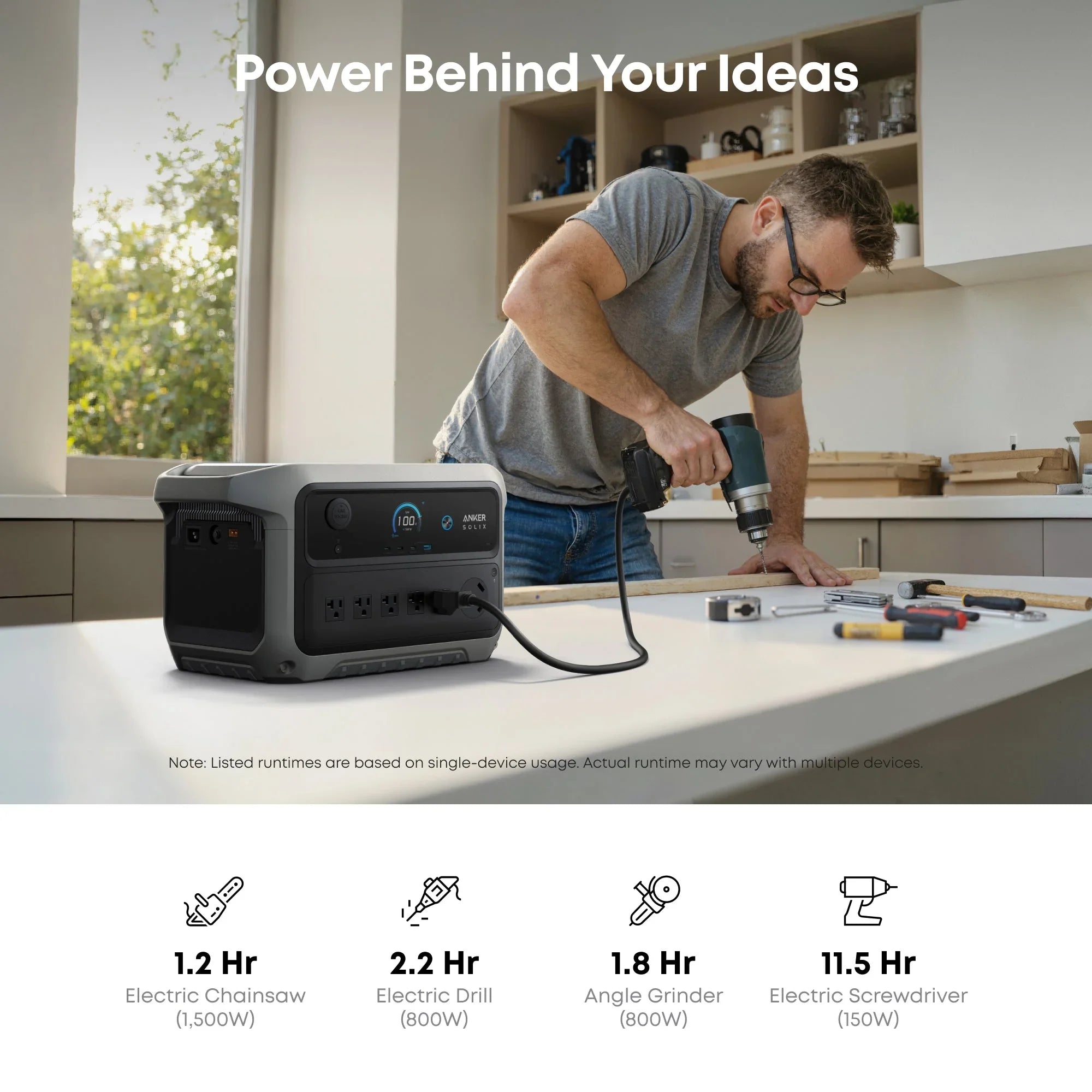 Anker SOLIX C2000 Gen2 Portable Power Station + 400w Solar Panel + Car Alternator Charger - Green Vista Living