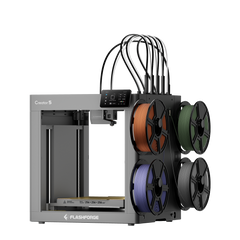 Flashforge Creator 5 4-Toolheads Multi-Color 3D Printer | 500% Faster, Zero Purge Waste