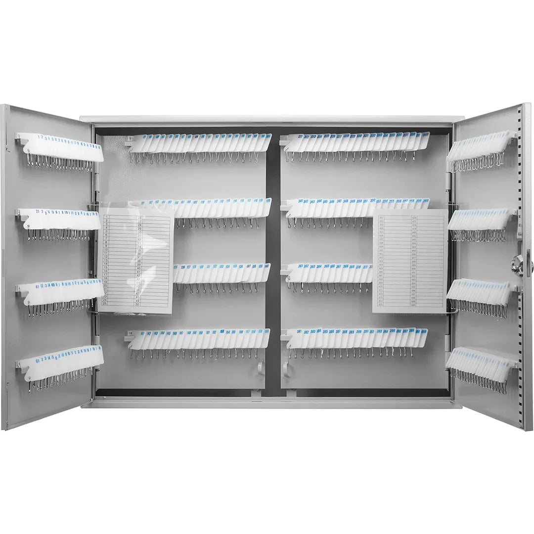 Barska 480 Capacity Fixed Position Key Cabinet with Key Lock, White Tags