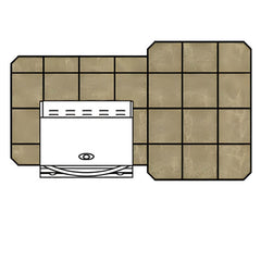 Cal Flame Kauai Q 4 Ft. L-Shaped BBQ Grill Island - BBK402