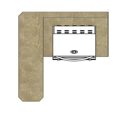 Cal Flame Maui Q 4 Ft. L-Shaped BBQ Grill Island - BBK401