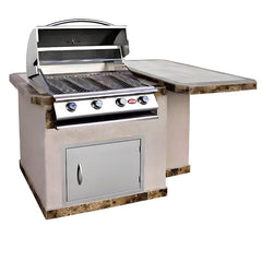 Cal Flame Kauai Q 4 Ft. L-Shaped BBQ Grill Island - BBK402