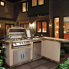 Cal Flame Malibu Q 8 Ft. L-Shaped BBQ Grill Island - BBK-830