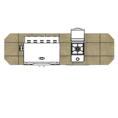 Cal Flame Atlantic Q 8 Ft. BBQ Grill Island - BBK801