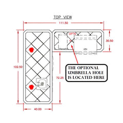 Cal Flame Carmel Q 8 Ft. L-Shaped Outdoor BBQ Kitchen Island - BBK870