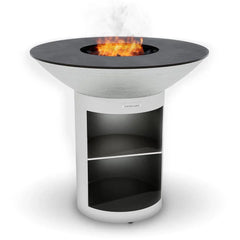 Arteflame 40″ Platinum Series — Stainless Fire Bowl Flat-Top Grill with Storage Base - Green Vista Living