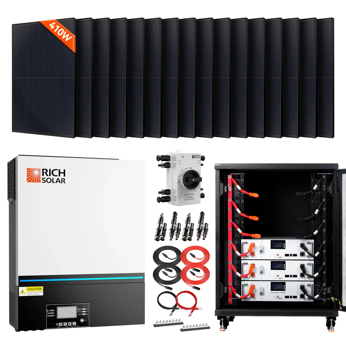 Rich Solar Complete Off-Grid Solar Kit RS-H6548 | 8000W PV Input 48V 120VAC Output - Green Vista Living