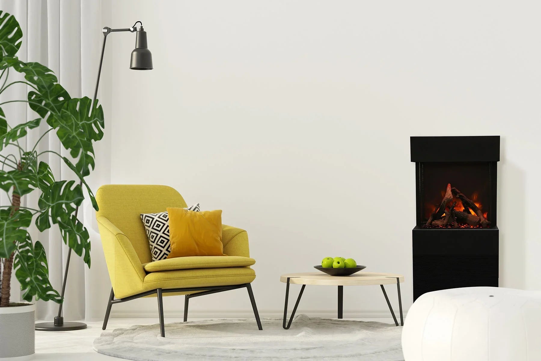 Amantii 2025WM Cube Lumina 3-Sided View Built In Indoor/Outdoor Electric Fireplace - Green Vista Living