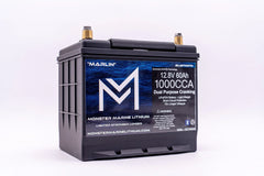 1000CCA 12V 60Ah Dual Purpose Cranking Lithium Battery - BLUETOOTH - MML-12CR60B - Green Vista Living