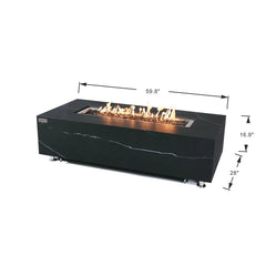 Elementi Plus - Varna Marble Porcelain Fire Table 60" - Green Vista Living