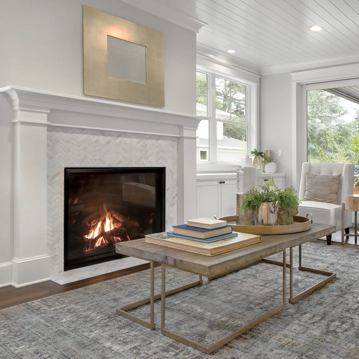 American Hearth Empire 40" Rushmore Clean-Face Direct Vent Fireplace